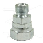 Verloopnippel - staal - 3/8 bu x 1/2" wartel - BSP