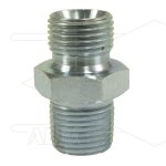 Dubbele nippel - staal - 1/2 bu BSP x 1/2" bu NPT