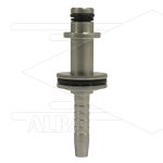 Persnippel 1/4 - Ø11mm - DN06 pistoolaansluiting met lager - RVS