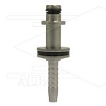 Persnippel 1/4 - Ø10mm - DN06 pistoolaansluiting met lager - RVS