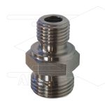 Verloopnippel - RVS - 1/4 bu x M18x1,5 bu (12L)