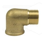 Knie - messing (LD) - 3/8 bi x 3/8" bu