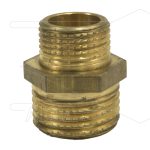 Verloopnippel - messing - 1/4 bu x 1/2" bu