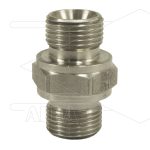 Dubbele nippel - RVS - 2 x 1/4 bu - BSP - 400 Bar