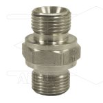 Dubbele nippel - RVS - 2 x 3/8 bu - BSP - 400 Bar