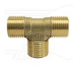 T-stuk messing 3x1/2bu - 300bar ( uitloopmodel )