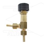 RDY Chemicaliën doseerkraan - 28 Bar - 10 l/min - 40°C -  2 x 7mm slangtule - 1 x 90°