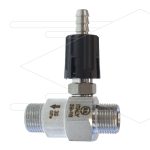 Chemicaliën injector - RVS - regelbaar - Ø1.8mm (090) - 350 Bar - 30 l/min - 2 x 3/8 bu