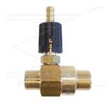 Chemicaliën injector - messing - regelbaar - Ø2.3mm (150) - 280 Bar -30 l/min - 2 x 3/8bu