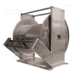 Ramex – slanghaspel – 30 meter – 100 bar – RVS – Verstelbaar uiloopvenster – Inclusief swivel – Automatisch oprollend