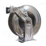 Ramex – slanghaspel – 35 meter – 600 bar – RVS – Verstelbaar uiloopvenster – Inclusief swivel – Automatisch oprollend