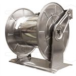 Ramex – slanghaspel – 40 meter – 100 bar – RVS – Verstelbaar uiloopvenster – Inclusief swivel – Automatisch oprollend