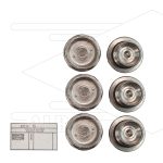 Kit 5 - Set kleppluggen messing vernikkeld M24x2x16,5 + O-ringen (6x) - Serie 47 + 47 HT