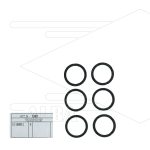 Kit 90 - Set topringen Ø15mm (6x) - Serie 44 + 50