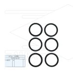 Kit 129 - Set topringen Ø18mm (6x) - Serie 44