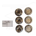 Kit 158 - Klepplug (6x) M24x1,5x17 + O-ring - vernikkeld - Serie 44 + 63 HTS