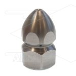 Rioolnozzle met voorboring - 0.600 - 6 x 1.80 + 1 x 1.80 - 1/2" bi - SW24 - RVS