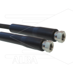 HD-slang zwart 1/4" - Flexy - 1SN - 4m - 2x 1/4" W - 2x KBS - 300 Bar