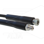 Hogedrukslang - 1SC-DN06 (1/4") - zwart - 250 Bar - Ø12,2mm - 150°C - 20m - 3/8"W x 3/8"bu - 2x KBS