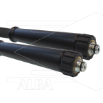 Hogedrukslang - 1SC-DN10 (3/8") - zwart - 210 Bar - Ø15,6mm - 150°C - 20m - 2x M22x1,5 W vlak - 2x KBS