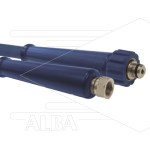 Hogedrukslang – 1SN Plus - DN08 (5/16″) – blauw – 315 Bar – Ø19,1mm – 150°C - 15m - M22x1,5W RVS x 1/2"W RVS - 2x KBS