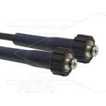 Hogedrukslang - 1SC-DN06 (1/4") - zwart - 250 Bar - Ø12,2mm - 150°C - 25m - 2x M22x1,5 W conisch - geen KBS