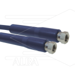 Hogedrukslang - 1SC-DN06 (1/4") - blauw - 250 Bar - Ø12,2mm - 150°C - 4m - 2x 1/4"W - 1x KBS