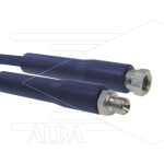 Hogedrukslang - 1SC-DN06 (1/4") - blauw - 250 Bar - Ø12,2mm - 150°C - 4m - 3/8"W x 3/8"bu - 2x KBS