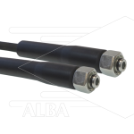 Hogedrukslang - 1SC-DN08 (5/16") - zwart - 250 Bar - Ø13,5mm - 150°C - 10m - 2x M18x1,5 (12L) DKOL - 2x KBS