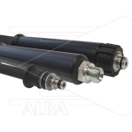 Hogedrukslang - 1SC-DN10 (3/8") - zwart - 210 Bar - Ø15,6mm - 150°C - 10m - 3/8" W x M22x1,5 W vlak - 1x KBS