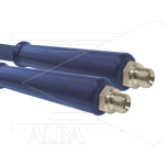 Hogedrukslang – 2SC - DN10 (3/8") – blauw – 400 Bar – Ø17 mm – 150°C - 15m - 2x 3/8"bu RVS - geen KBS