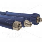 Hogedrukslang – 2SC - DN08 (5/16″) – blauw – 400 Bar – Ø16,3mm – 150°C - 25m - 2x 3/8"bu RVS - 2x KBS