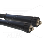 Hogedrukslang – 2SN - Plus - DN10 (3/8") – zwart – 500 Bar – Ø17 mm – 150°C - 25m - 2x M22x1,5 W RVS - 2x KBS - 500 Bar