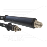 Hogedrukslang – 2SCX - Forever - DN08 (5/16") – zwart – 400 Bar – Ø13,5 mm – 150°C - 10m - 3/8"bu x Ø11mm pistoolnippel met lager RVS - 1x KBS