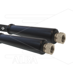 Hogedrukslang – 2SCX - Forever - DN10 (3/8") – zwart – 400 Bar – Ø17 mm – 150°C - 40m - 2x 3/8" W RVS - 2x KBS