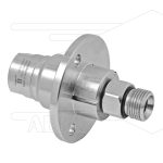 DYF Swivel recht met flens - 3 lagers - 1/4 bi x 1/4" bu - 275 Bar