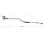 DKZbl Zwenkarm plafond met LED-verlichting L=1550mm - Z-uitvoering - in/uit 1/4 bi