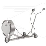 Onderwagenwasser HURp-520 - PRO -  mobiel - verstelbaar - Ø520mm - 275 Bar - max 120°C - 3/8" bi - Rotorarm 2 x 1/8" NPT bi - met verlengde gestabiliseerde nozzle's 030 - min. bodemvrijheid: 225mm