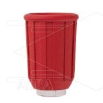 Nozzlehouder - RVS - rubber - rood - 1/4" bi