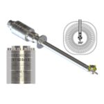MI42-316 ATEX - watergedreven vatreiniger - FDA / NSF approved - 40 tot 140 Bar - 35 tot 45 l/min - Buislengte: 650mm - nozzle type: 3 x 1/8" bu Npt - inlaat 1/2" bi - min. invoerdoorlaat Ø62,5mm