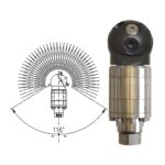 A42-R2 - tankreiniger - 40 tot 140 Bar - 25 tot 30 l/min - exclusief nozzles - nozzle type: 3 x 1/8" bu Npt - inlaat 1/2" bi - min. invoerdoorlaat Ø86mm - 110 t/m 180 tpm