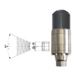 A42-FR2 45° - objectreiniger - 40 tot 140 Bar - 20 tot 30 l/min - exclusief nozzles - nozzle type: 3 x 1/4" bu - inlaat 1/2" bi - min. invoerdoorlaat Ø72mm