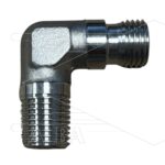 Knie - RVS - 2 x 1/4" bu - BSP - 400 Bar