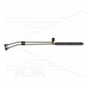 ST53 dubbele lans - L=980mm - staal verzinkt - bovenknop - isolatiedeel L=300mm - 250 Bar - max 150°C - st10 1/4"bi NPT