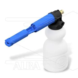 LS10 - schuimlans - blauw met flacon 2 Ltr - nozzle 1,5mm - 60 tot 200 Bar - 9 tot 15 l/min - 1/4"bi