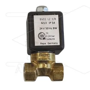 Brandermagneetventiel - Rapa - BV01L2 - 24V AC - 8W - 0 t/m 24 Bar - M13 - 2 x 1/8 bi