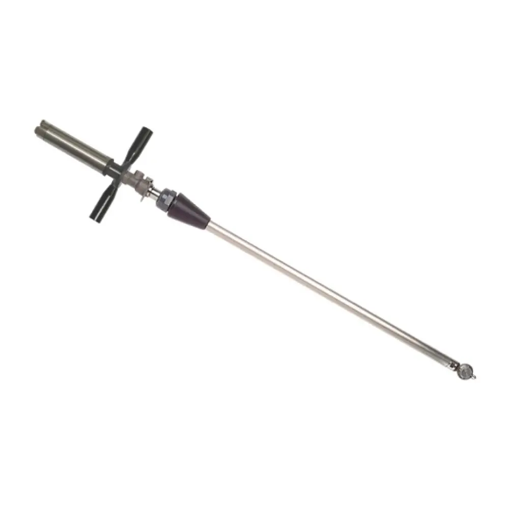 M63PA - vatreiniger pneumatisch - Ø45mm - 140 Bar - 15 tot 50 l/min - Buislengte: 650mm - nozzle type: 4 x M4 - inlaat 3/8" bi - min. invoerdoorlaat Ø45mm - Afbeelding 1