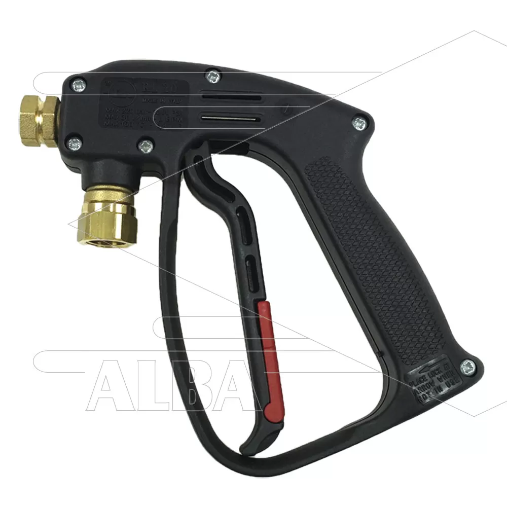 RL20 - Hogedrukpistool - frontaansluiting - 200 Bar - 30 l/min - max 160°C - 3/8" bi x 1/4" bi - Afbeelding 1