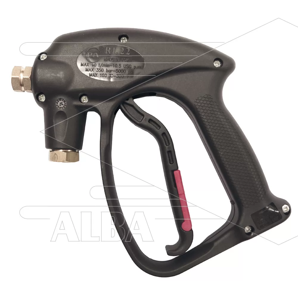 RL22 - Hogedrukpistool - frontaansluiting - 310 Bar - 40 l/min - max 160°C - 3/8" bi x 1/4" bi - Afbeelding 1