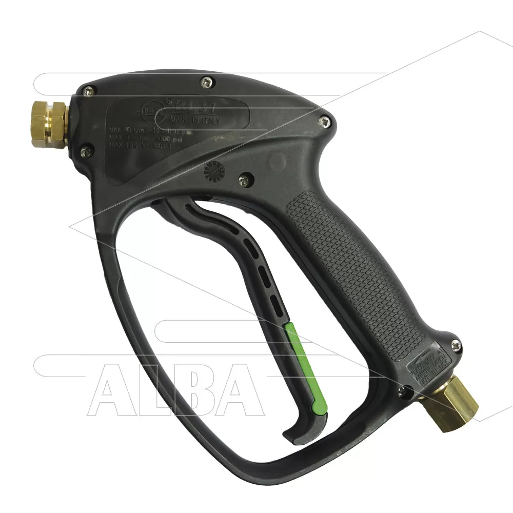 RL37 - Hogedrukpistool - vorstbeveiligd - dubbele swivel - lekt tot ca.12 Bar - 310 Bar - 40 l/min - max 160°C - 3/8" bi x 1/4" bi - Afbeelding 1